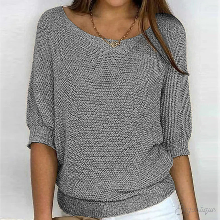 Pull pour femme à col large