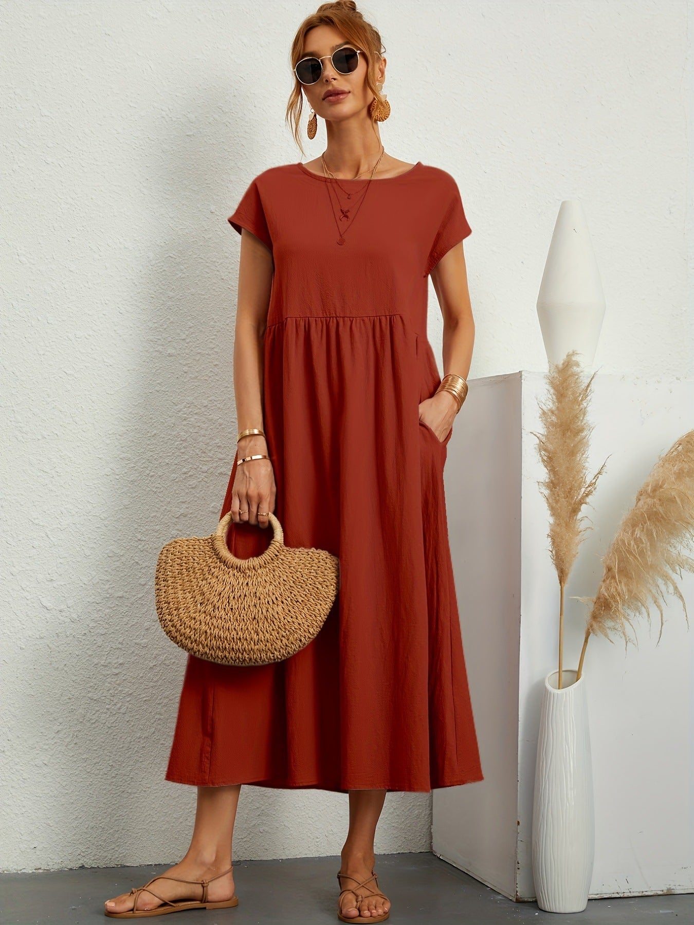 Robe longue fluide et élégante