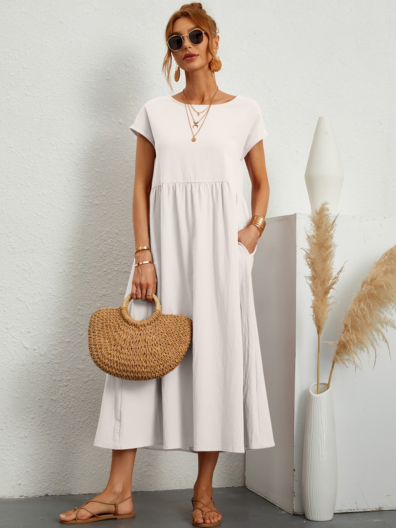Robe longue fluide et élégante